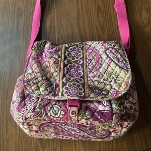 Large pink Vera Bradley tote, computer, diaper bag
